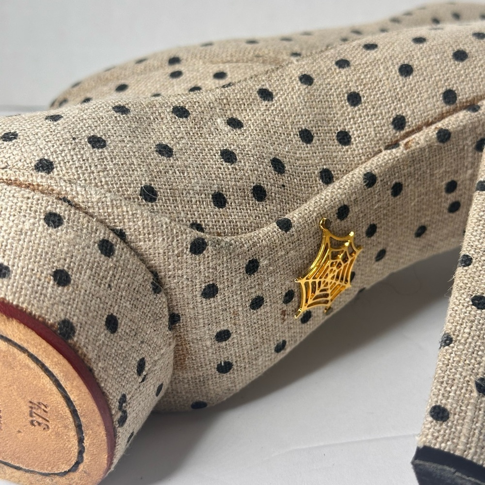 Charlotte Olympia Beige and Black Polka Dot Heels - Picture 5 of 7